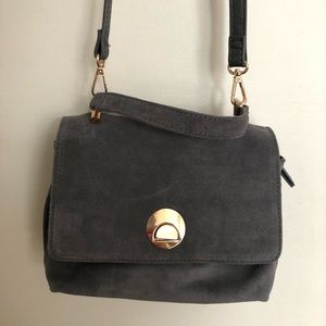 Gray crossbody purse